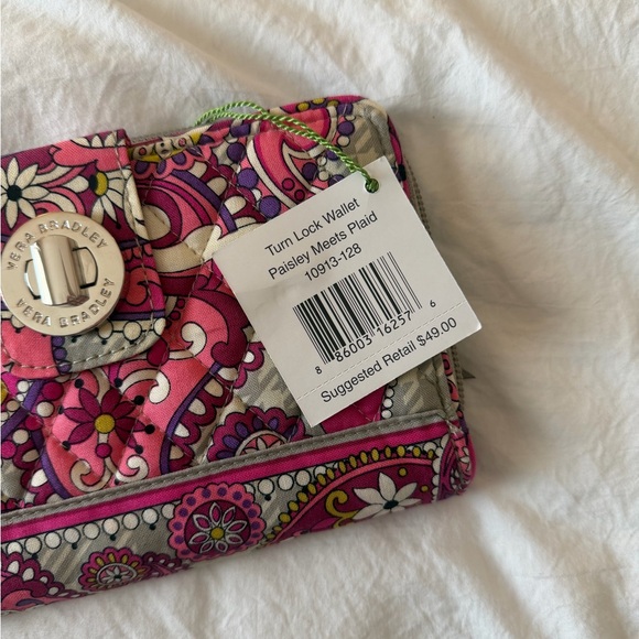 Vera Bradley Pink and Purple Floral Wallet - Picture 3 of 6